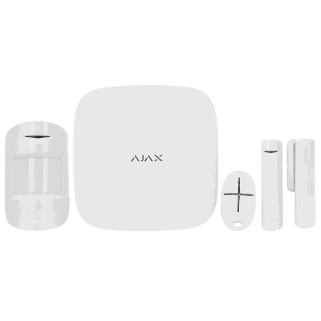 Kit de inicio de alarma Ajax: central Hub, detector de movimiento, mando y contacto magnético